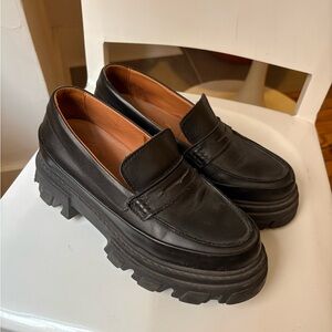 Ganni Chunky Leather Loafers